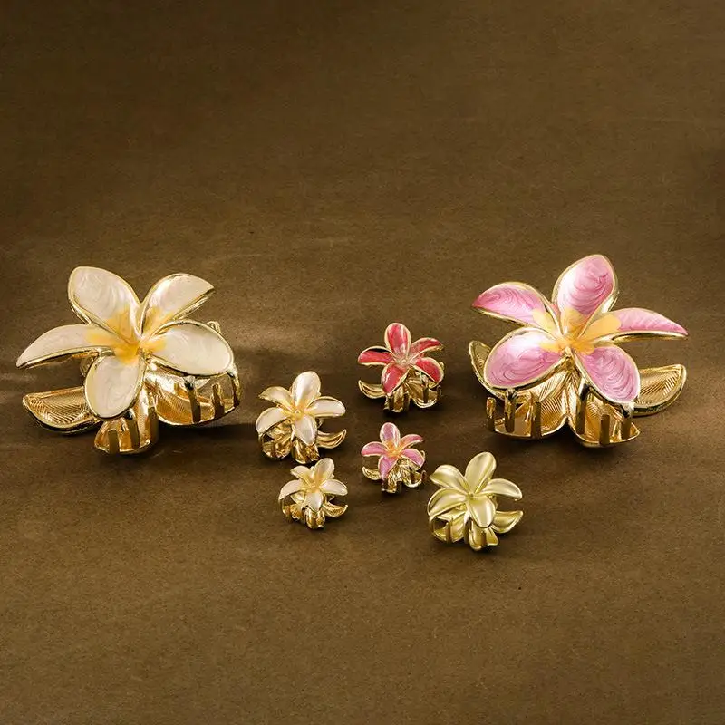 

Gradient Alloy Oil Dropping Lily Flower Hair Clip Versatile Hair Accessory For Summer Beach Vocation Headwear
