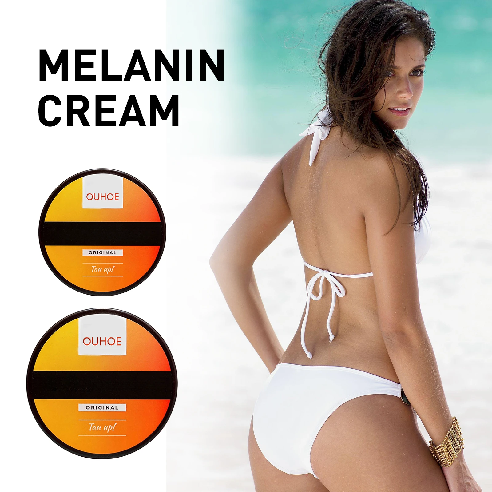 OUHOE Shine Brown Blackening Cream Gel di Aloe Gel per la riparazione delle scottature solari della pelle Summer Beach prendere il sole lozione abbronzante e abbronzante in bronzo