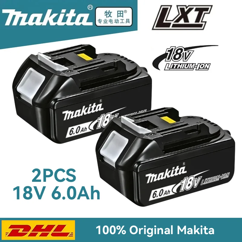 

Makita BL1860 18V LXT 6.0Ah Lithium-Ion Battery BL1860B with LED Indicator for Angle Grinder Drill Driver Cordless Power Tools