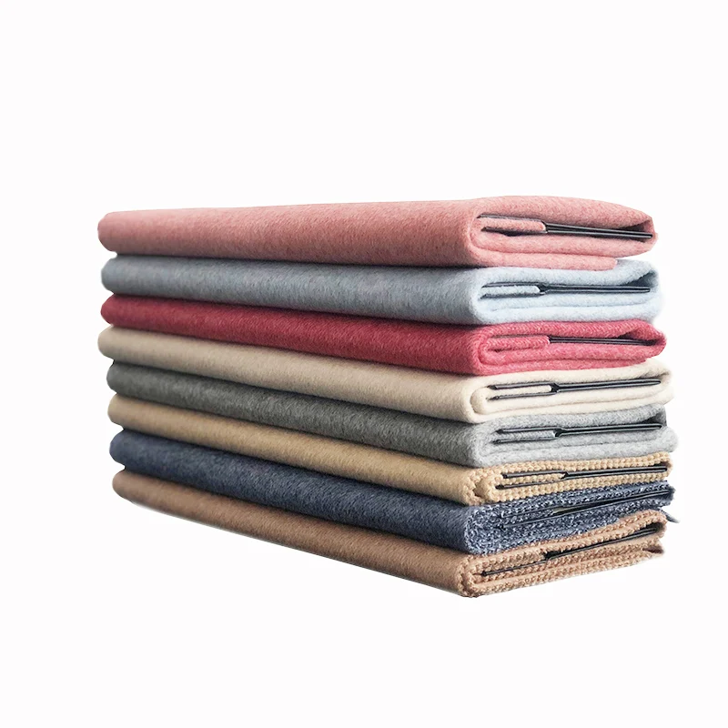 

Double-sided Twill 100% Wool Brand Fashion Design Winter Coat Warm Thick Cloth by the Meter Diy Sewing Material Wholesale