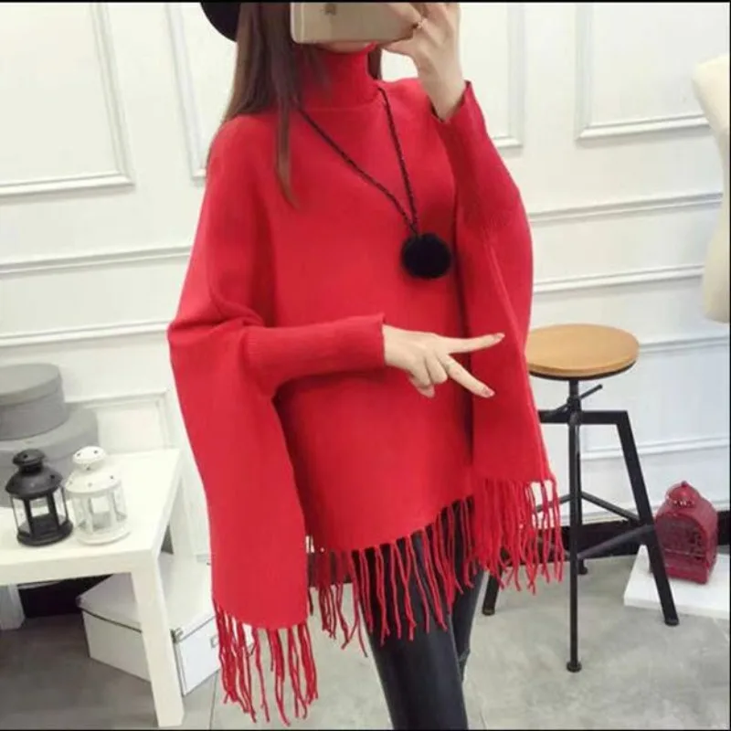 Turtleneck Women Pullover Sweater Spring Jumper Knitted Basic Top Fashion Autumn Long Sleeve Women Warm Coat