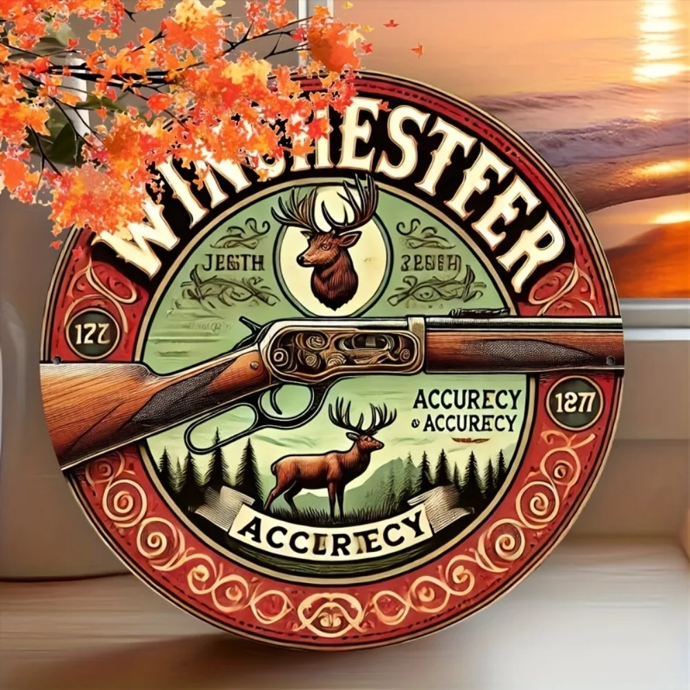 Winchester Vintage Wooden Sign 8x8 Inch Wall Art Rustic Home Bar Garage Decor Durable Plaque