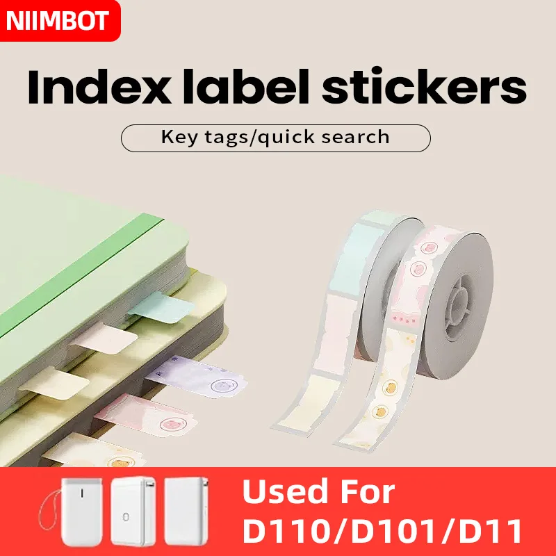 Niimbot Markings Smart Printer Thermal Label Stickers Colorful Label Sticker Waterproof For D101 D11 D110 Self-adhesive Paper