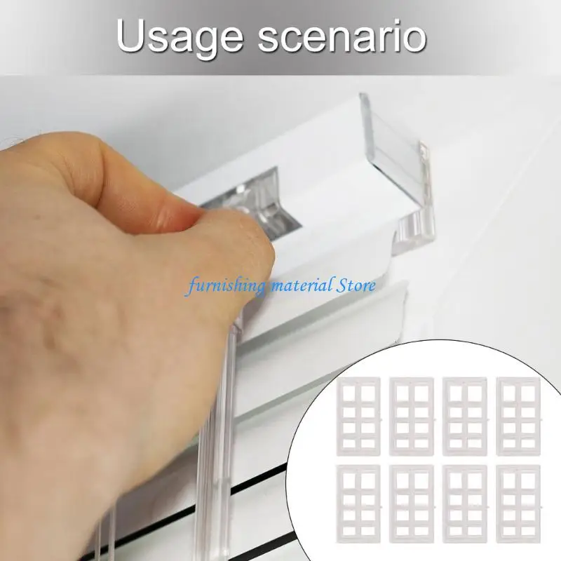 Y5GD 8pack Plastic Window Blind Spacer Block Transparent Curtain Support Spacers