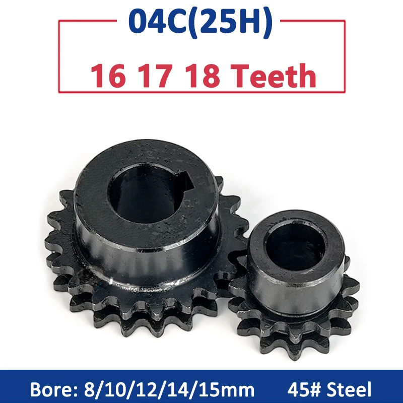 #25 Roller Chain Sprocket 30T With 17mm Bore - 1/4 Inch Pitch For #25H 04C Chains