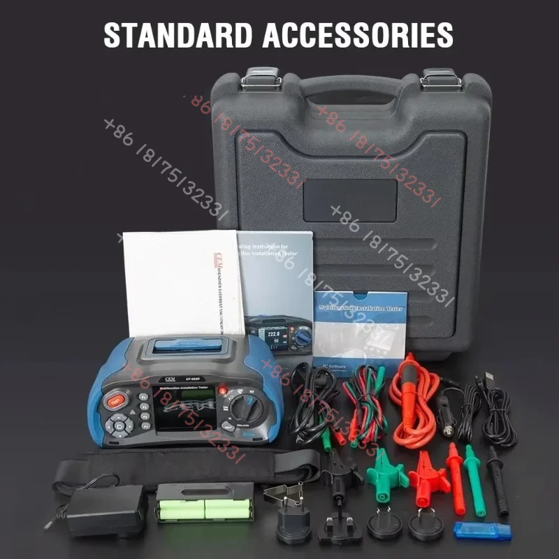 DT-6650 Multifunction Tester Insulation Earth Resistance Loop Impedance Voltage RCD PFG PSC Test Meter