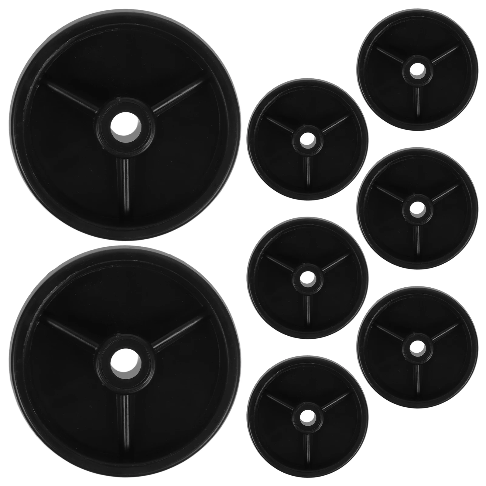 

8 Pcs Single Wheel Solid Caster for Hand Truck Small PP Replacement Durable Mobile Garden Tools Mower Parts Accessories