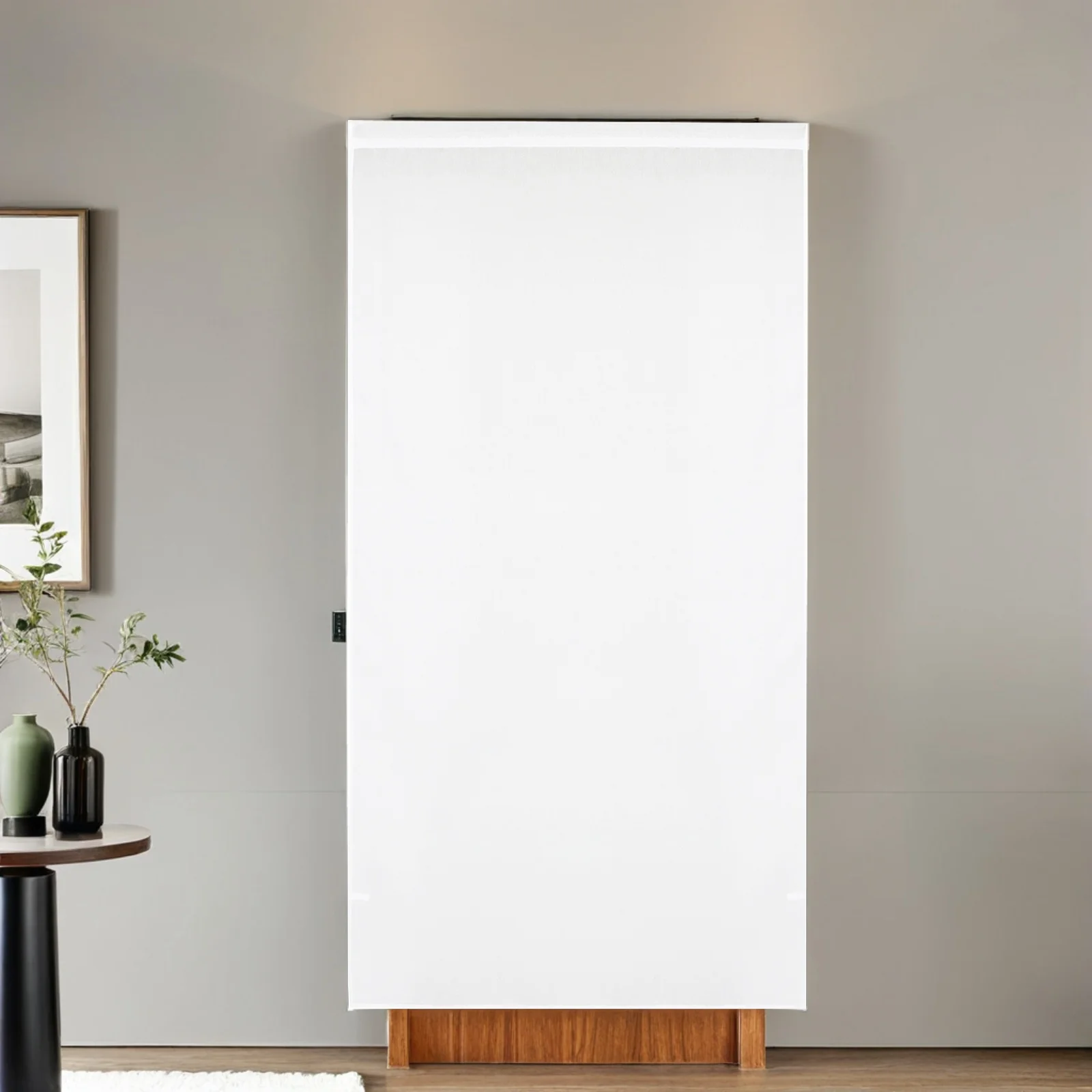 

White Sheer Curtain Solid Color Semi Transparent Light Filtering Drapes Panel for Living Room Bedroom Kitchen Balcony