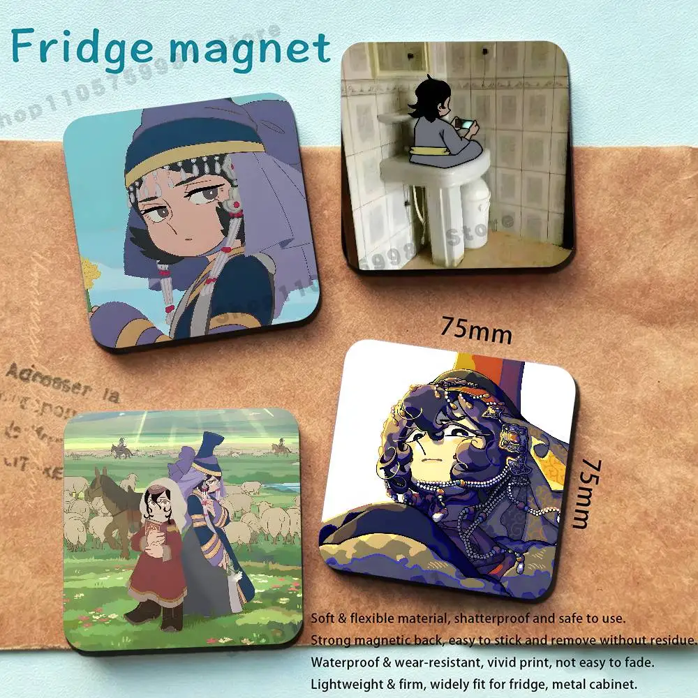 Sitara Fatima Tolui Anime Cartoon Fridge Magnetic Magnet PVC Memorial Decor for Family Friends Students Adults