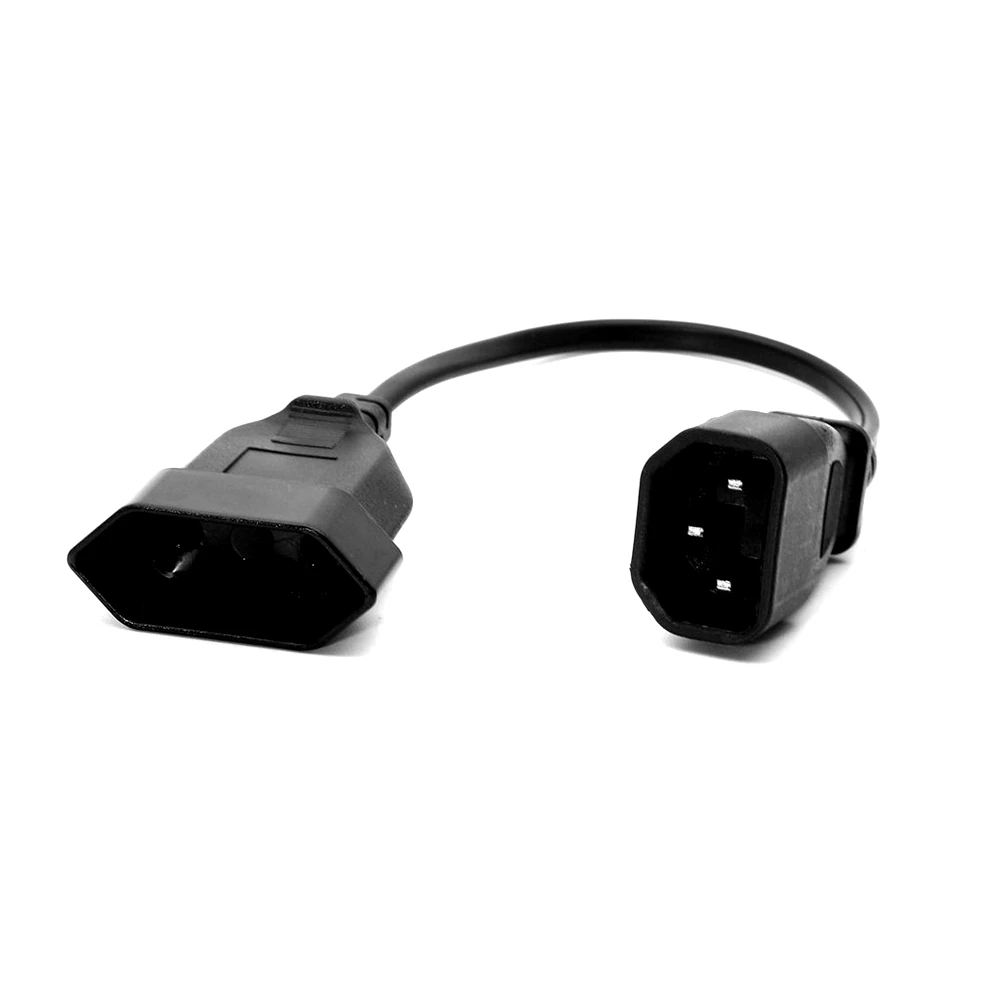 EU Power Adapter Cord , IEC 320 C14 Male Plug to European CEE 7/16 2Pin Female Power Cable For UPS PDU 30CM*1 C14-CEE716R-30/075