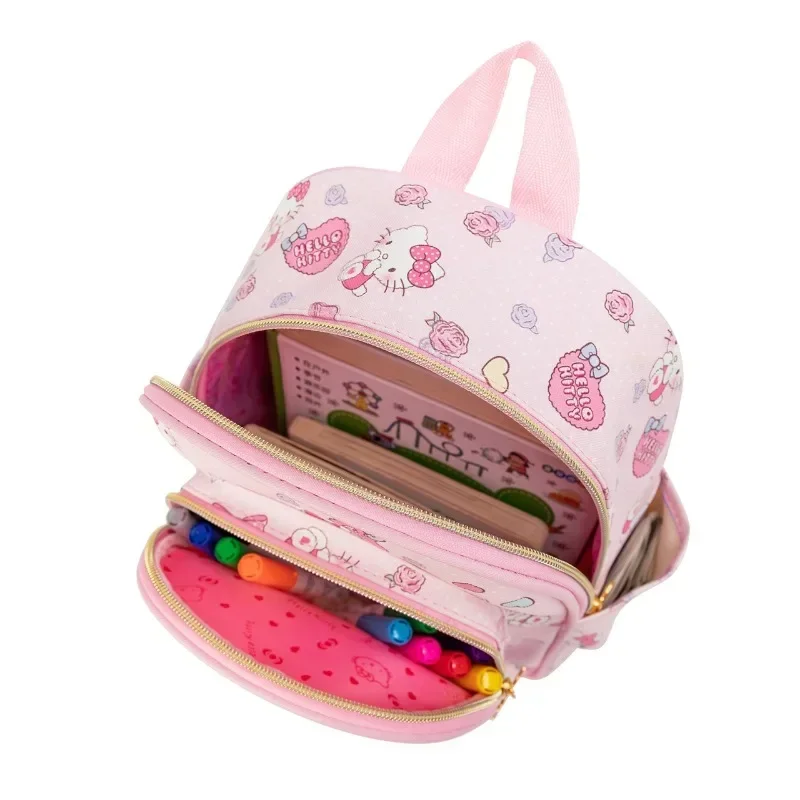 Kawaii Sanrioed My Melody Kindergarten Children\'s School Bag Kuromi Kitty Cat Backpack Shopping PU Waterproof Storage Bag Gifts