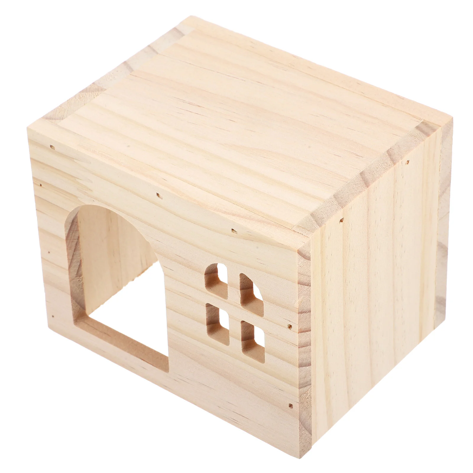 Hamster Hideout House Houses Hideouts and Hamsters Toys for Rabbits Bunny Guinea Pig Wooden Rat Cage Supply