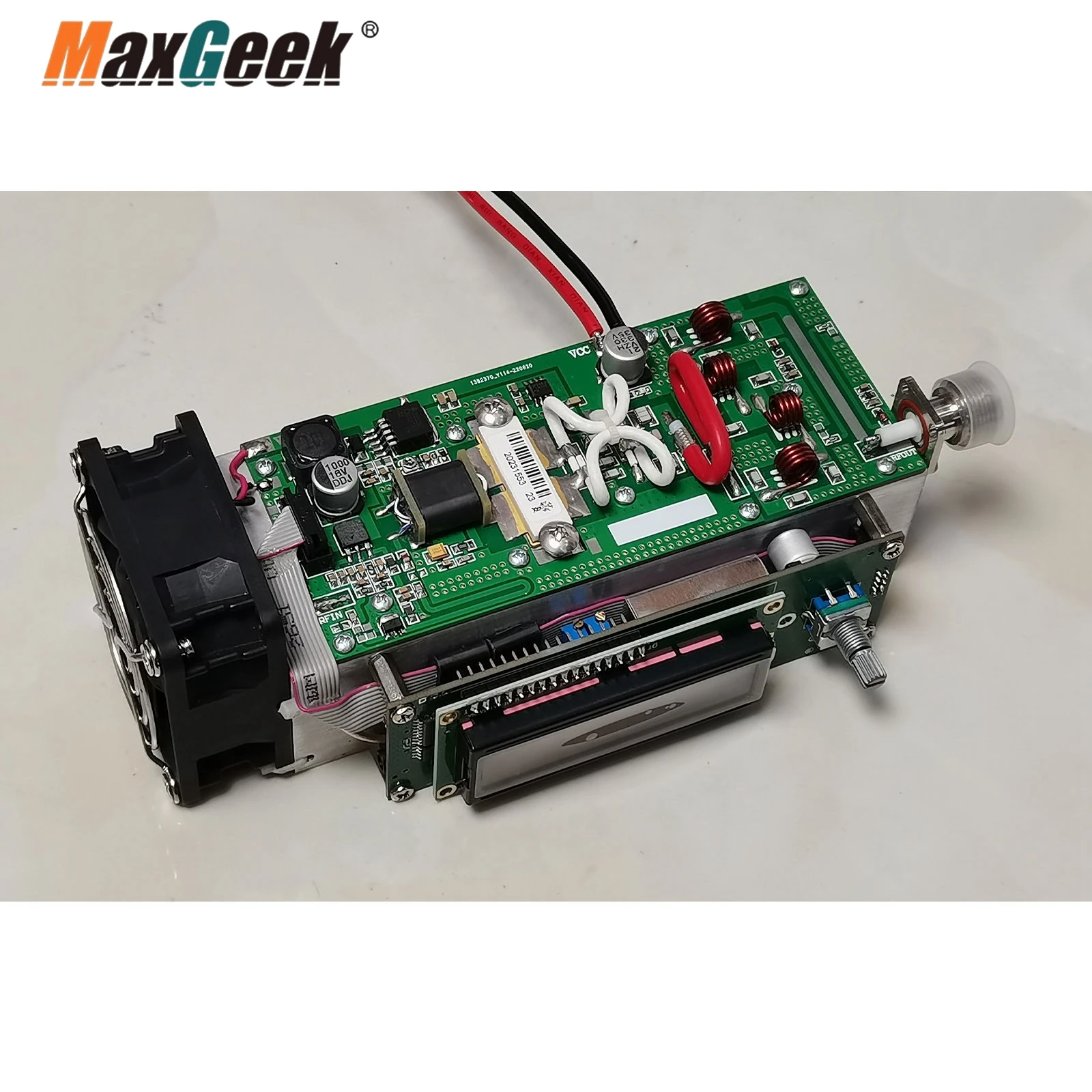 Maxgeek 0-150W 83-108MHz Adjustable Stereo FM Transmitter with Full Protection Design for Ham Radio Station