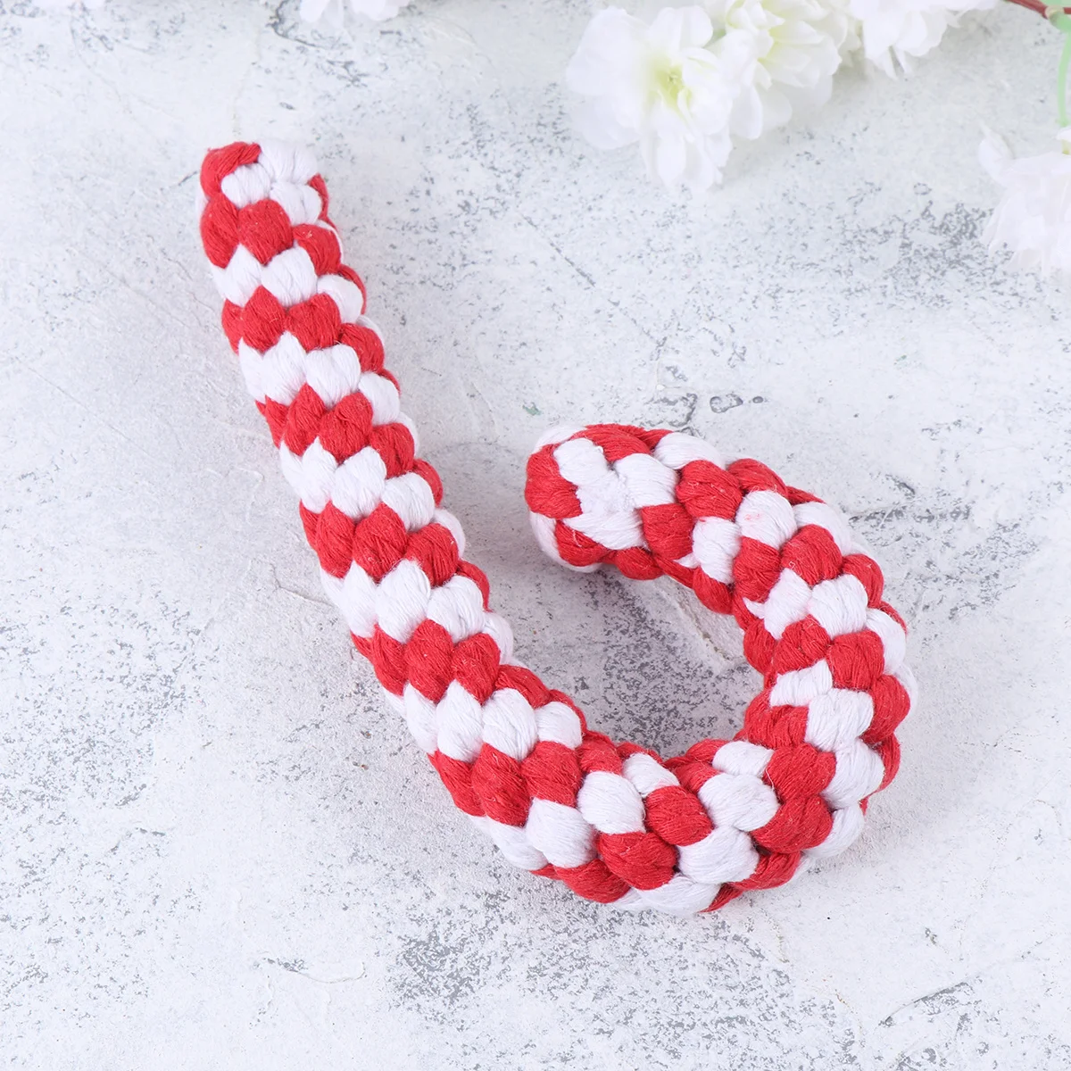 

Cotton Walking Stick Rope Chew Natural Pet Molar Tooth Cleaning Rope Knot for Dog Jaw Protection Training Iq Improving Chew