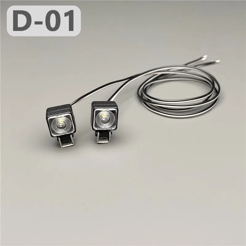 Equipment Rack Lights For Tamiya 1/14 Truck Square Spotlights d-01 Tow Headlights Led Rc Model Toy Parts [Tw]