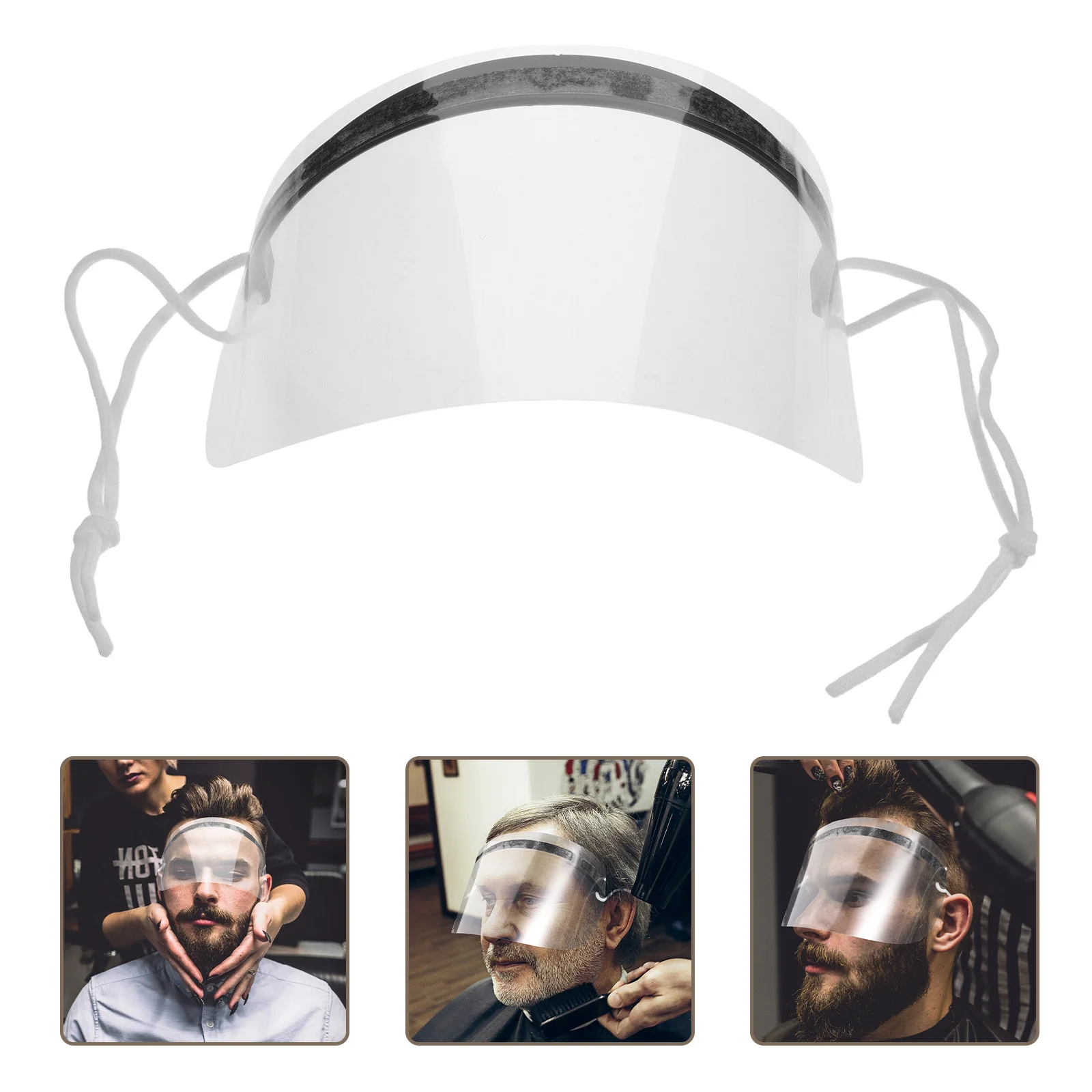 

50Pcs Hairdressing Fringe Protection Shield Transparent Plastic Facial Cover Haircut Eye Shield Salon Barber Use Easy Install