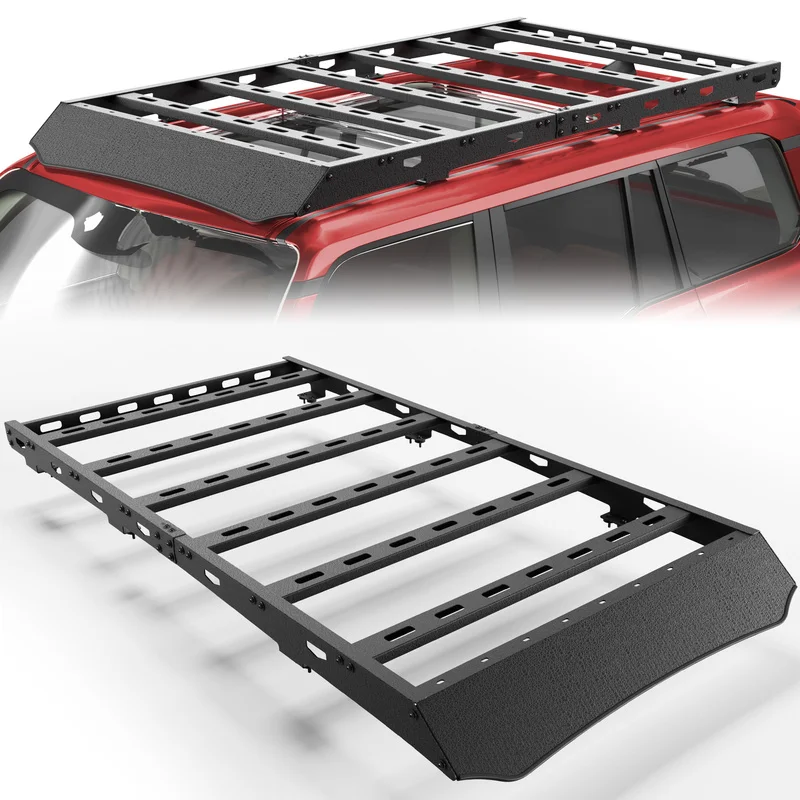 High Quality Heavy Duty Carbon Steel Roof Cargo Basket With Cross Bars Fit For 2024-2025 GX550 Luggage Storage