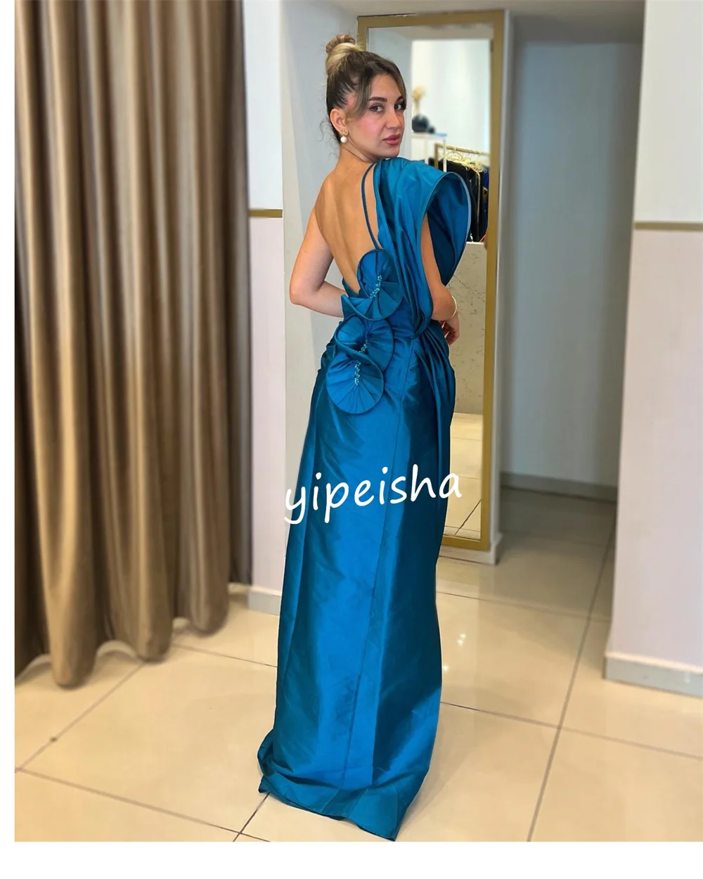 Pastrol Criss-Cross A-line One-shoulder Long Dresses Evening Dresses Casual Simple Retro Fashion Elegant Exquisite High Quality