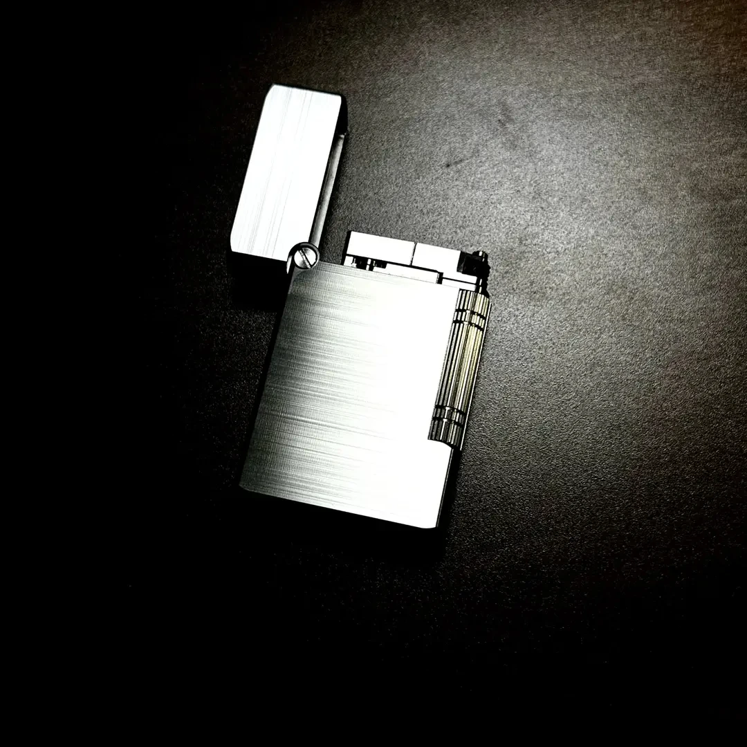 CNC Full Stainless Steel Fuel Oil Lighter Durable Side Pulley Ignition Mechanical Flip Pocket Lighter Gift