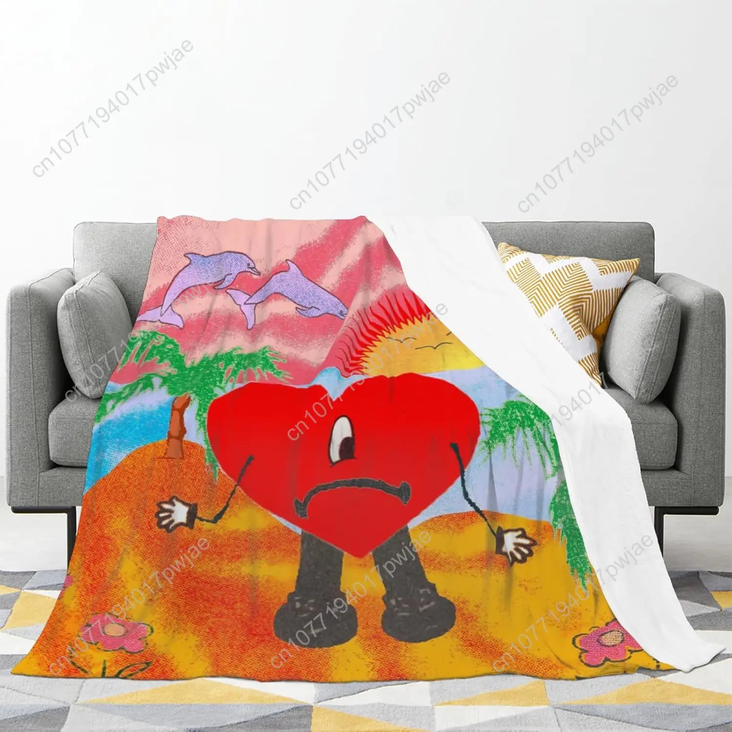 Throw Bedroom Accessories Fleece Blanket, Soft Warm Winter Bed Throw Air-Conditioned Blanket Suitable for All Custom blankets