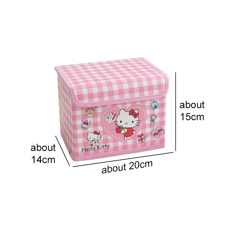 Anime Sanrio Cinnamoroll Kuromi Minha Melody Cosmetic Organizer, Cute Cartoon Desktop Clutter Box, Presente de Natal de aniversário para o amigo