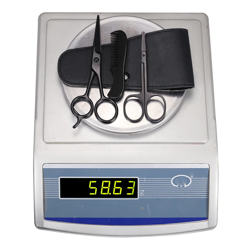 

1Set Beard Grooming Kit Men Daily Care Scissors Comb Storage Bag Durable Material Travel Pouch Mustache Scissors