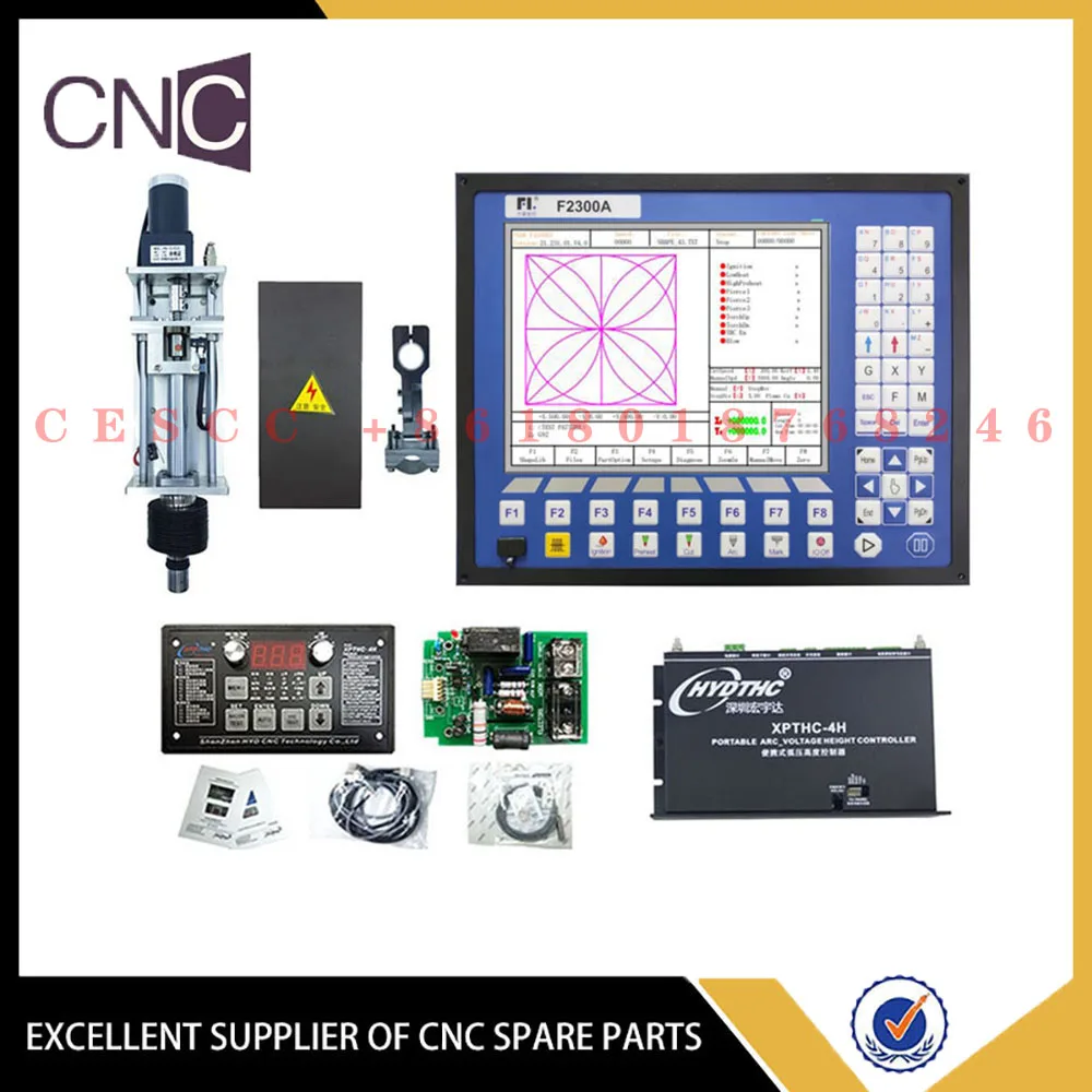 

Cnc controller F2300A Kit lifter JYKB-130-DC24V 130mm stroke / XPTHC-4H arc voltage height controller for flame plasma cutting