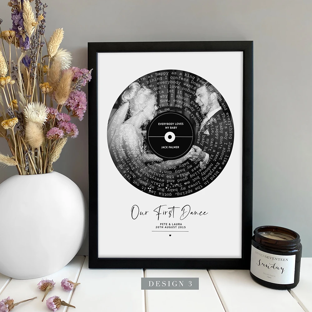 شخصية الذكرى أغنية ملصق مخصص غنائي جدار الفن طباعة لنا الأولى الرقص قماش اللوحة الموسيقى لديكور هدية عيد الحب #1