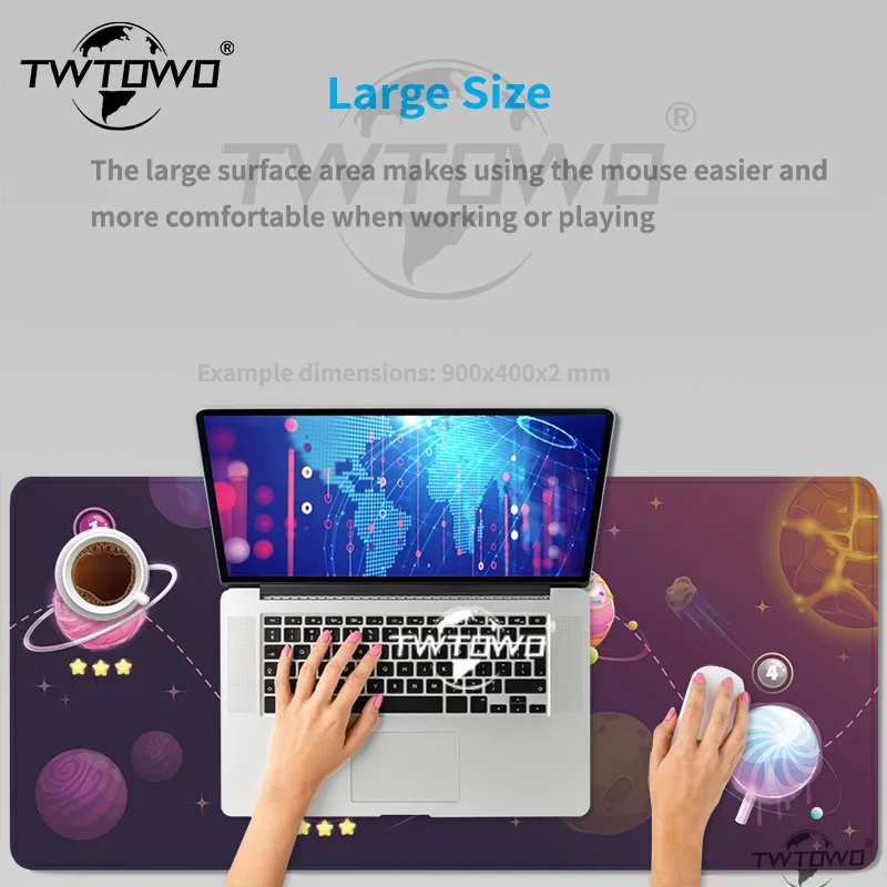 Mauspad Candy Planet Space Gaming XL Home HD Computer Großes Mauspad XXL Mauspad Teppich Büro Weiches Gaming Laptop Mäusepad
