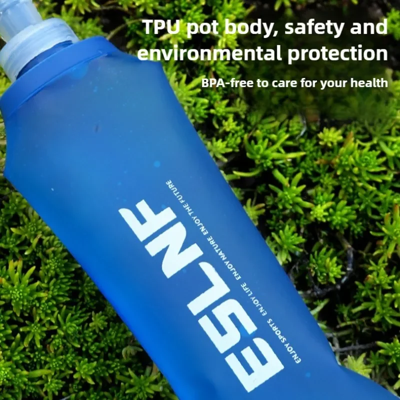 ESLNF Soft Camping Drinking Water Bottle Folding Sport Water Bag Flask Outdoor Running Cycling Hydration Pack view 3