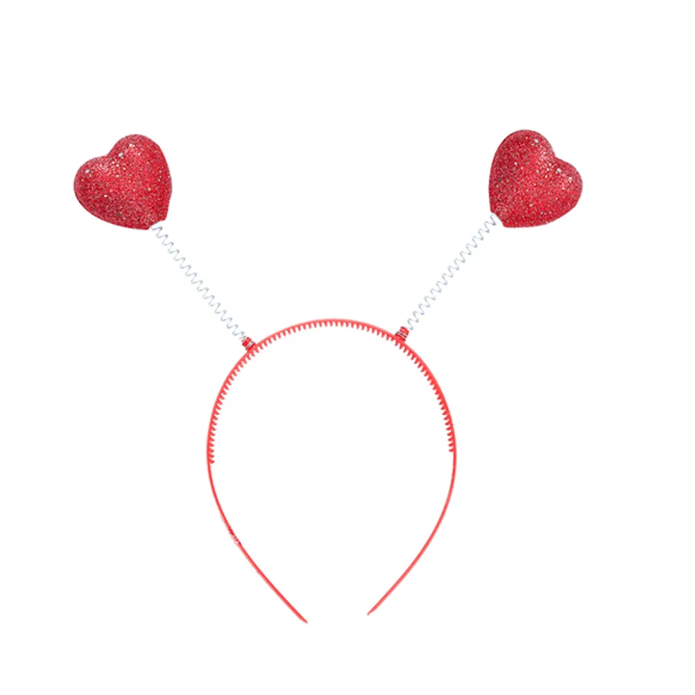 4 قطعة عيد الحب القلب الشعر الأطواق الإبداعية غطاء الرأس حفلة متعة مفاجأة هدية لأحبائك الأحمر حزب الشعر هوب