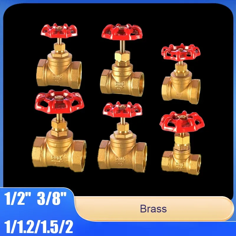 

DN15 20 Brass Shut-Off Valve Thickened Pipe Tap Water Meter Switch Rust-Proof Valve 4 Points/ 6 Points 1/1.2/1.5/2 Inch