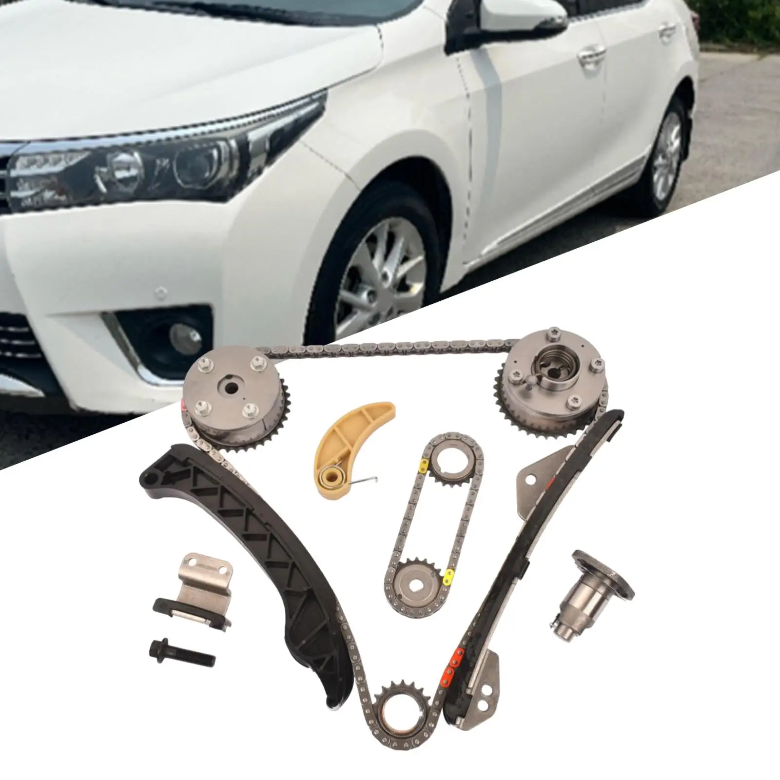 Timing Chain Kit 135610T010 13549-0T010 13506-37010 for Scion XD L4 1.8L 2008-2014 Easy Installation Automotive Accessories