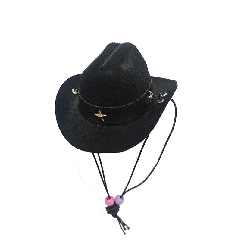 Non-woven Fabric Stylish Pets Star Cowboy Hat Western Cowboy  Costume Hat Top Hat Headwear Pet Hat Dog Caps Pet Sun Hats for Cat