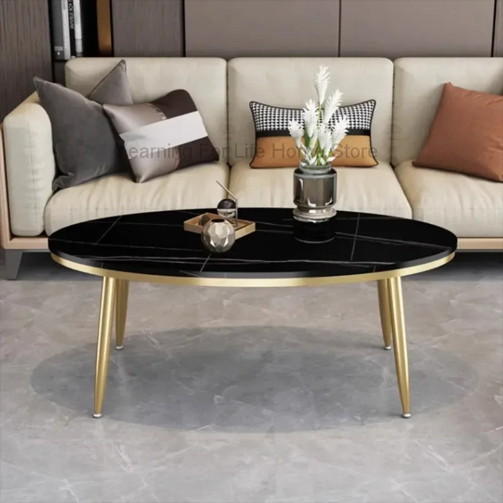 Luxury Gold Coffee Tables Modern Metal Nordic Minimalist Side Table Small Marble Effect Mesa Table Basse Pour Salon Furniture