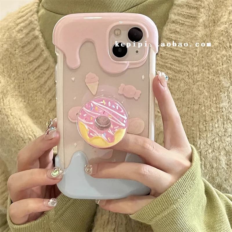 

Корейская милая ручка для телефона в виде пончика Tok Griptok, корейский держатель для iPhone 17 16, аксессуары Samsung, держатель-подставка для телефона с мультяшной Вселенной