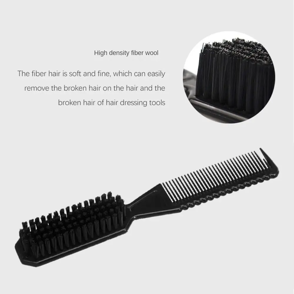 Vintage Double-sided Comb Small Size Comfortable Bristle 2-in-1 Styling Comb Curved Handle Shave Beard Multi-functional Comb Men