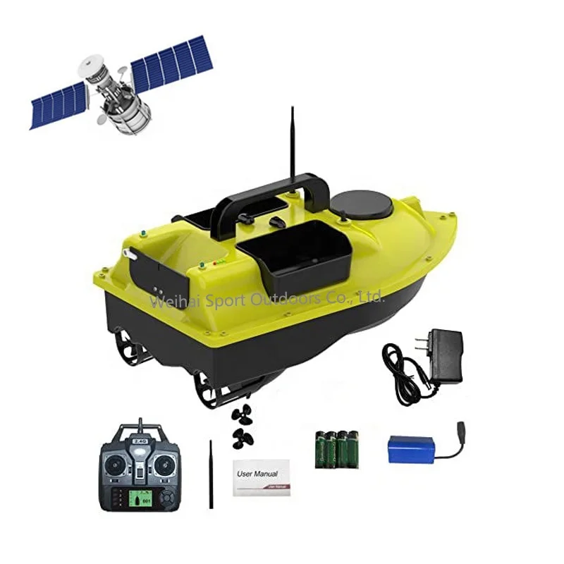 

New Arrival 5200mah Large Load Abs Waterproof 500m High Speed Carp Robot Rc Fishing Bait Boat