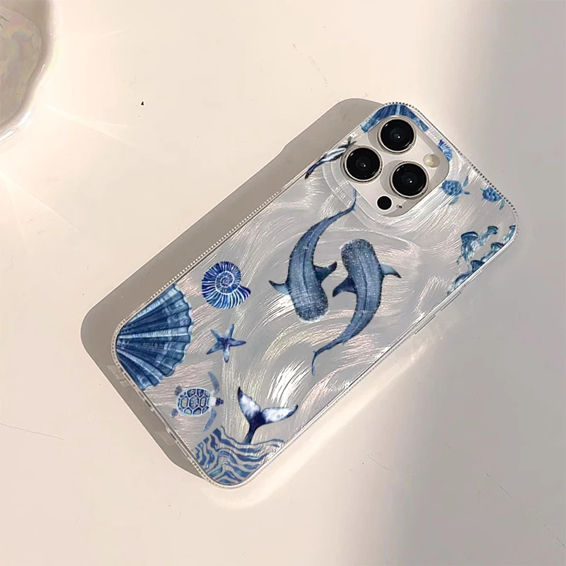 Ocean Animal Whale Turtle Trendy Phone Case for Samsung Galaxy S26 S25 Ultra S24 FE S23Plus S22 A56 A36 A16 A35 A55 A15 5G Cover view 3