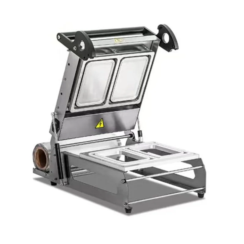 

Наполуавтоматическая машина для запечатывания пластиковых лотков для мяса, еды, пищевых продуктов, ручной тип