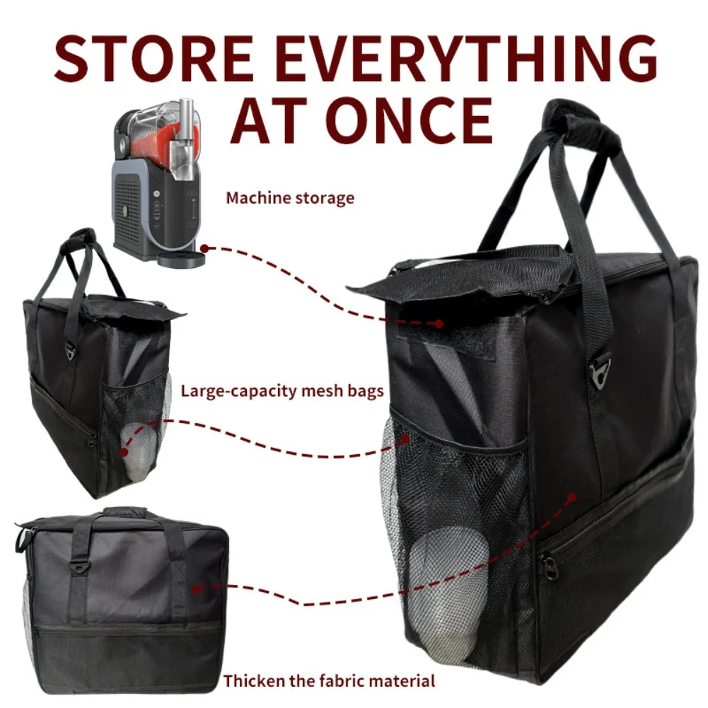 حقيبة حمل سوداء لآلة Slushie FS301 لـ FS300 مع جيب شبكي بسحاب وأشرطة معززة لسهولة النقل #2