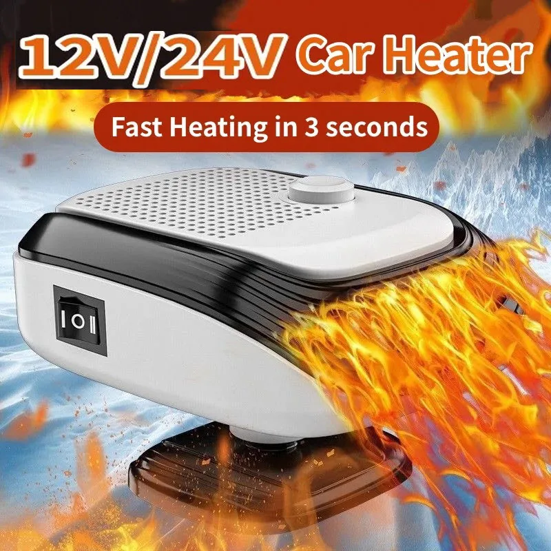 

Fast Heating 12V/24V Car Heater & Defroster, Dual Speed Quick Warm Up, Front Demister for Winter Car Heating & Defogging