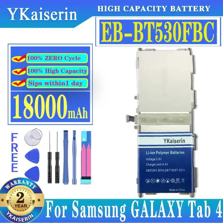 

18000mAh Tablet Battery for Samsung Galaxy Tab 4 10.1 SM T530 T531 T535 EB-BT530FBC