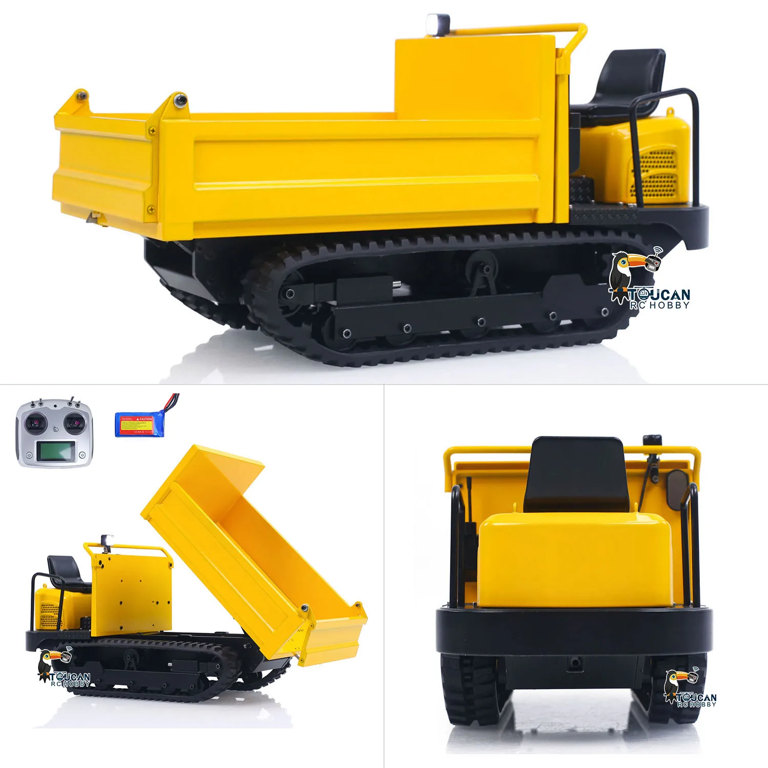 

1/14 RC C12R Metal Hydraulic Crawler Dumper Remote Control Tipper Truck Model Construction Vehicle Lights System Battery Toys