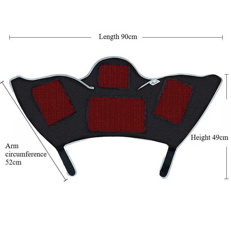 Heated Shoulder Back Support Warm Shawl Red Light 3 Gear Vibration Massage Brace Muscle Relaxation Relief Pain Relieve Stress