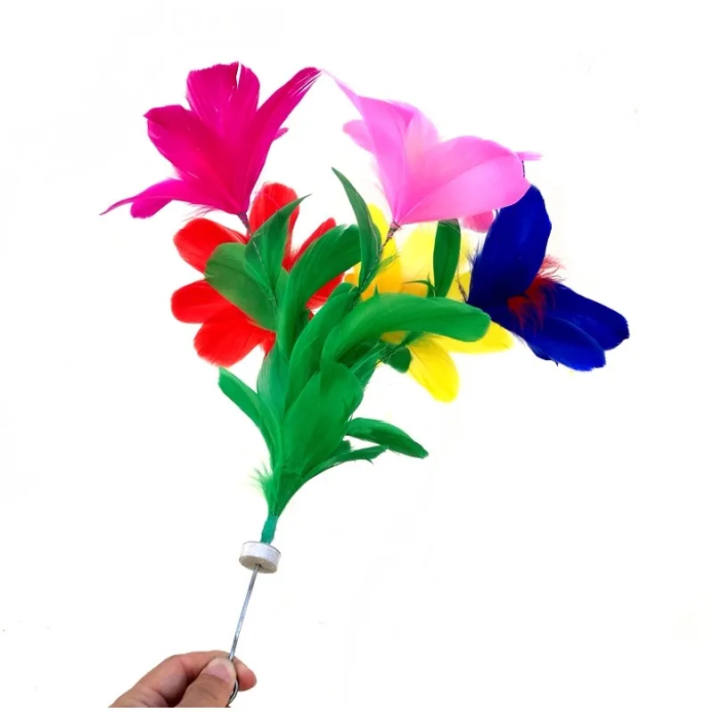 زهور الأكمام العارية - 5 ريش زهرة سحرية للمرحلة والحفلات أداء خدع سحرية احترافية ألعاب مضحكة للساحر