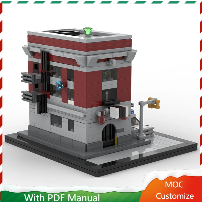 

463 PCS Hot Selling Moc Medieval Fire Station Headquarters Building Block Customize Diy Education Assembly Kid Toy Surprise Gift