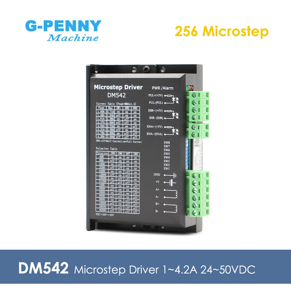 

Driver M542 Stepper motor Driver 50V/4.2A Microstep 256 DM542 24-50v 4.2A for NEMA17 NEMA23 NEMA34 stepper motor