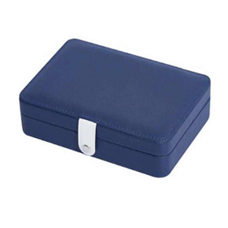 PU Leather Universal Jewelry Organizer Display Travel Jewelry Case Boxes Portable Jewelry Box Storage Blue