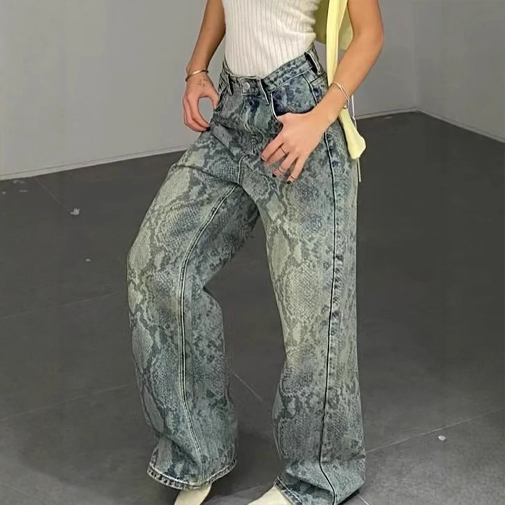 

Mia Muse Boutique Women's Jeans All Season Chic Streetwear Texture Distressed Natural Waist Full Length Casual Regular Fit Jeans